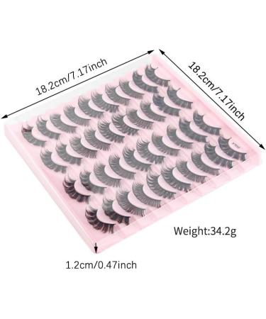 DEaThsalL Russian Segmented Curl Eyelashes 811mm 3D Effect Reusable DD Curling Segmented Russian Eyelashes 20 Pairs 5 Mixed Styles False Eyelashes - Buy Online on GoSupps.com