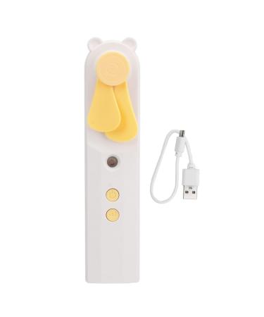 Yellow Mini Face 2 Speed Modes USB Nano Mist Diffuser Nano Nano Mist Diffuser Facial Sprayer Mini Face Handheld Fan Facial for Home Travel Office