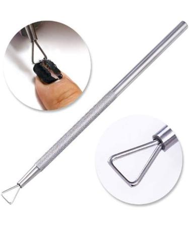 Cuticle Pusher Stainless Steel Triangle Cuticle Peeler Scraper Remove Gel Nail Polish Nail Art Remover Tool(Silver Color) - Buy Online on GoSupps.com