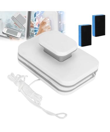 Magnetic Window Cleaner Magnetic Windshield Cleaner Tool Double-Sided Window Cleaner Glass Wiper Square Shape Glass Wiper Cleaning Tool for High Window Rise and Car Glazed Windows(3-10mm)