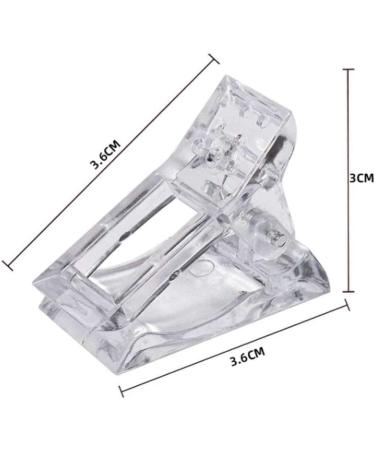 10 Pcs Transparent Nail Tips Clips | Clear Polygel Nail Art Tool for DIY Manicure & Extensions - Buy Online on GoSupps.com