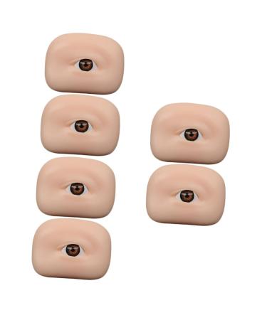 Housoutil 6 Pcs Eye Practice Skin Eyeshadow Practical Training Eye Skin Eyebrow Makeup Board Practice Tools 6.5x4.9cm x3pcs As Shownx3pcs