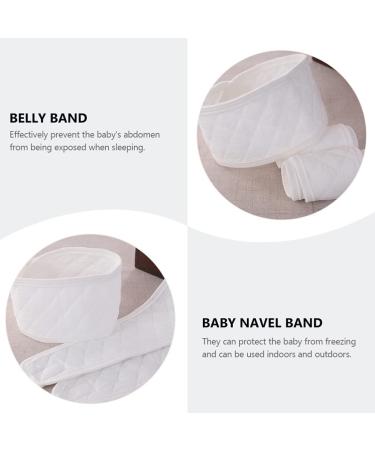 Healifty 6Pcs Pure Baby Belly Bands - Infant Belly Button Band for Newborns - Umbilical Cord Protection - White - Buy Online on GoSupps.com