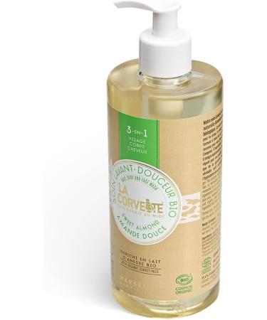 The Corvette La Corvette Liquid soap 3in1 sweet almond face body hair with donkey milk certified organic 500 ml - Buy Online on GoSupps.com