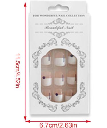 FEIlei False Toenails French Style Artificial Short Toenails Full Cover Toe Nails Gifts - Buy Online on GoSupps.com