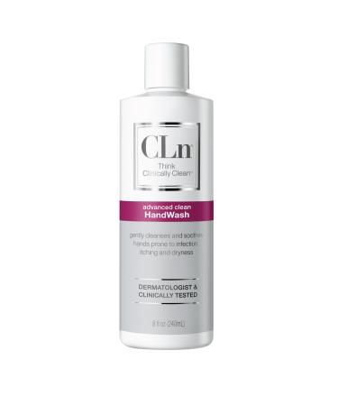 CLn HandWash - Advanced Hygiene for Hands Formulated with Glycerin for Sensitive Skin Prone to Hand Dermatitis Redness Irritation Eczema and Rash Fragrance-Free 8 fl oz 8 Fl Oz (Pack of 1)
