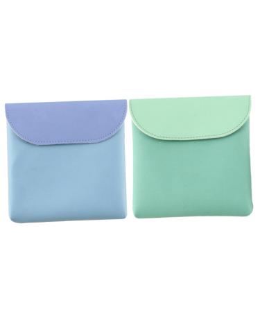 Healeeved 2st Small Tampon Bag Period Bag Still Cushion Prochet Mint Pag holder Tampon storage bag Storage Pocket For PU Student.