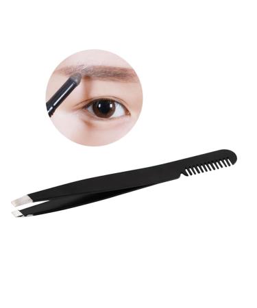 minkissy Lash Cluster Eyebrow Tweezer Makeup Tools Eyelash Eyebrow Clip medium Black
