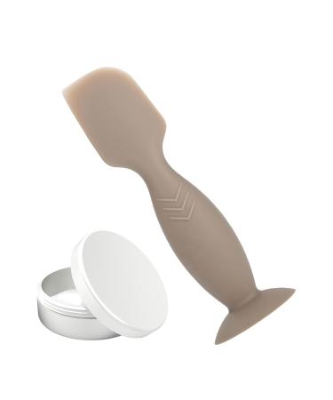 Aznever Baby Diaper Cream Applicator - Soft Silicone Spatula with Suction Cup Base | Safe & Smooth Diaper Cream Patch in Khaki for Easy Application - Buy Online on GoSupps.com