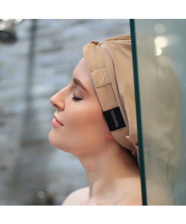 Hairbrella Luxurious Satin-Lined Shower Cap for Women - Waterproof, Reusable, Washable - Nude - Buy Online on GoSupps.com