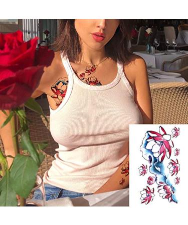 Kotbs 12 Sheets Sexy Full Arm Temporary Tattoos - Waterproof Floral Sleeves for Men, Women, and Girls - Buy Online on GoSupps.com