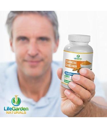 Organic Turmeric Curcumin with BioPerine & 95% Curcuminoids - 120 Non GMO Veggie Capsules by SolaGarden Naturals - Buy Online on GoSupps.com