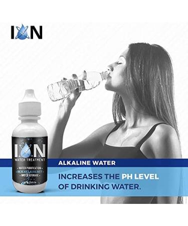 ION Alkaline Water Drops pH Booster | 7+ Year Water Storage Treatment & Purification Drops for Drinking | Use All Natural Ingredients 2 Fl Oz (Pack of 1) - Buy Online on GoSupps.com