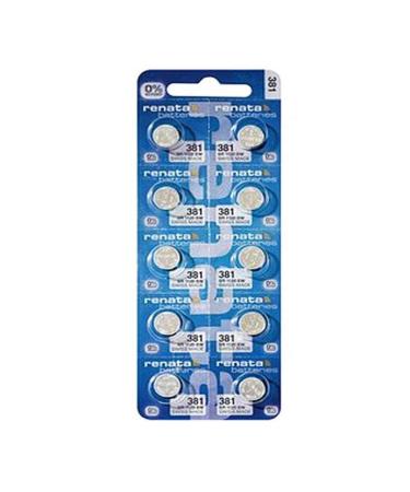 Renata 381 SR1120SW Batteries - 1.55V Silver Oxide 381 Watch Battery (10 Count)