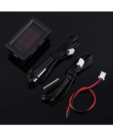 Icstation Digital Thermometer Car Auto Temperature Gauge Sensor DC 4-28V Fahrenheit Dual Display Monitor with 2 NTC Waterproof Probes - Buy Online on GoSupps.com