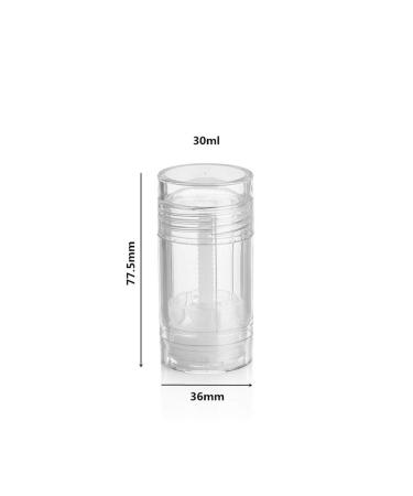 5 Pack 1 Oz Clear Twist-up Deodorant Containers - DIY Travel Size Lip Balm Tubes - Buy Online on GoSupps.com