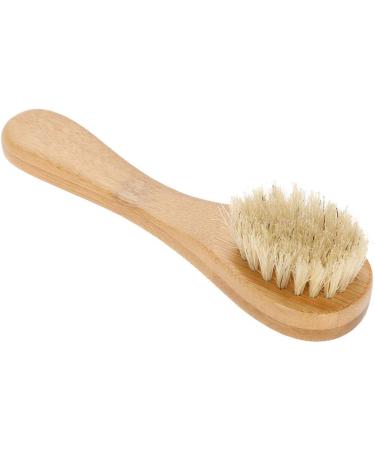Kcabrtet Facial Cleansing Brush Wooden Handle Face Cleaning Brush Manual Skin Care Exfoliation Brush - Buy Online on GoSupps.com