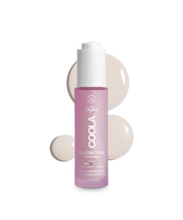 COOLA Organic Sun Silk Drops and Face Moisturizer with SPF 30  Dermatologist Tested Sunscreen with Plant-Derived BlueScreen Digital De-Stress Technology  1 Fl Oz - Buy Online on GoSupps.com