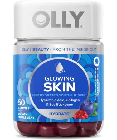 OLLY Constipation Relief Gummies with Rhubarb Prunes Amla Plum Berry Flavor 30ct and Glowing Skin Gummy with Hyaluronic Acid Collagen Sea Buckthorn 25 Day Supply Plump Berry 50 Count - Buy Online on GoSupps.com
