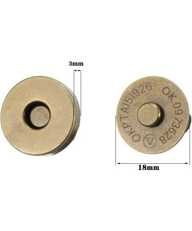 20 Set Magnetic Snaps  Purse Magnetic Bag Fastener Clasp Magnetic Button Replacement Kit for Sewing  DIY Craft  Purses  Bags  Clothes  Leather (Bronze 18MM) - Buy Online on GoSupps.com