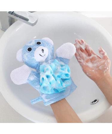 Beavorty 4pcs Kids Bath Towel & Scrubbing Gloves Set - Soft Bath Mitts & Sponge for Toddlers - Dual Purpose Shower Accessories - Buy Online on GoSupps.com