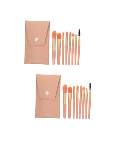 FRCOLOR 2 Sets Travel Make Up Miss PU Soft Powder