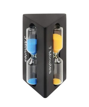 Fancyus 3/5/7 Minutes Wooden Triangle Children Toothbrush Hourglass (Black)