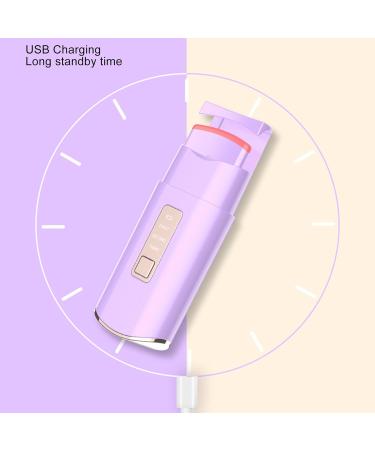 Heated Eyelash Curlers Electric Heated Eyelash Curler 8S Quick Heat Up Handheld Eyelash Heated Curler 3 Levels Temp Settings Eyelash Curler for Makeup Purple - Buy Online on GoSupps.com
