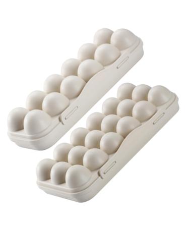 Egg Cartons 2pcs container with lid storage containers for pantry egg dispenser egg plate re-usable