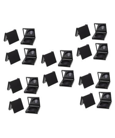 POPETPOP 20 Pcs Blush Box Eyeshadow Box Highlighters Makeup Containers Clear Makeup Organizer Plastic 5x5cmx5pcs Blackx5pcs