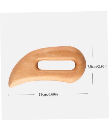 Buy Wooden Body Massage Tool - Lymphatic Drainage Gua Sha Paddle for Pain Relief | Handheld Scraping Massager for Full Body - Buy Online on GoSupps.com