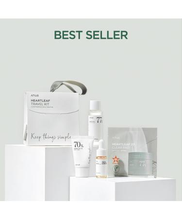 ANUA Heartleaf Smoothing Trial Kit | Korean Travel Size Skin Care Set with Heartleaf 77 Clear Pad Toner Lotion & Soothing Ampoule - Buy Online on GoSupps.com