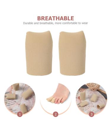 FOMIYES Gel Toe Caps - Silicone Protectors for Pressure and Calluses Remover - 2pcs Elastic Fabric Sleeves - 2.7x4cm - Buy Online on GoSupps.com