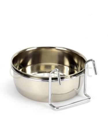 Stainless Steel Hanging Bowl for Birds & Pets | 0.60L Screw & Hook Fastening - Buy Online on GoSupps.com