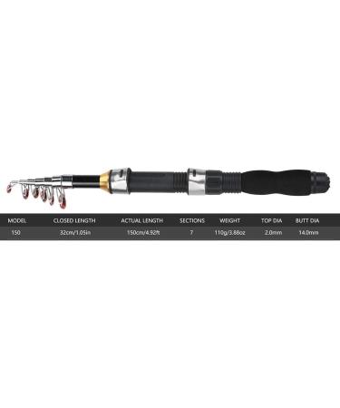 Mini Pocket Fishing Rod for Beginners - 1.5M Pen Fishing Rod for Sea & Freshwater Fishing - Buy Online on GoSupps.com