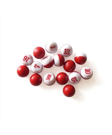 Ispiro Billiard Kelly Pool Shaker Bottle with 16 Numbered Marbles | Brown Bottle | Red and White Tally Peas/Balls - Buy Online on GoSupps.com