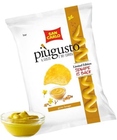 Italian Gourmet E.R. 3 x San Carlo Pi Gusto Potato Chips with Mustard Flavor 150g limited edition + gourmet Italian pulp 400g - Buy Online on GoSupps.com