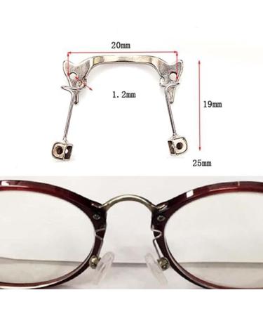 Premium Ginton Nose Pads & Glasses Repair Set - Metal Replacement Nose Pad Holder for Vintage Oxen Horn Frames - Buy Online on GoSupps.com