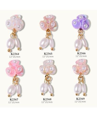 Shop K2365 Art Accessories - 3D Nail Jewelry Pearl Pendants & Aurora Flower Art Supplies | International Shipping Available - Buy Online on GoSupps.com