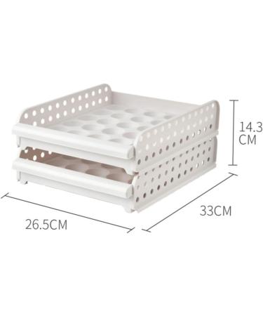 GLEAVI Box 30 Drawer Fridge Eggs Food Egg Filler Refrigerator Crisper Organizer Egg Carton Organic Stacker As Shown 33X26.5X14.3cm - Buy Online on GoSupps.com