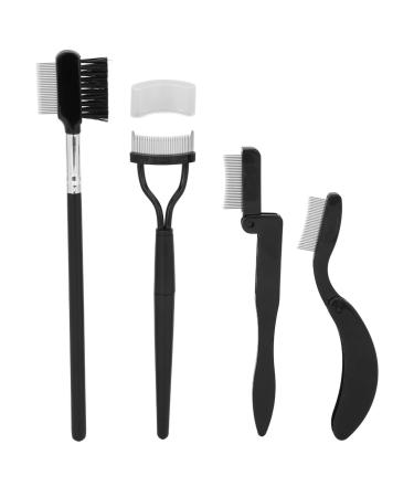 4 Pieces Folding Eyebrow Comb Eyelash Separator Grooming Brush Portable Makeup Tool for Girls Women