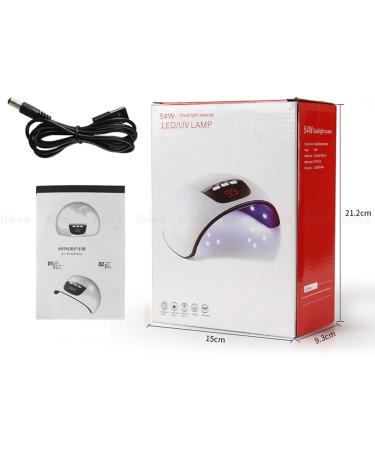 SoulQ UV LED Nail Lamp USB Power 45W Intelligent Induction Nail Dryer LCD Display Nail Lamp with 3 Timer Setting Professional Nail Art Tools for Gel Polish (White) - Buy Online on GoSupps.com