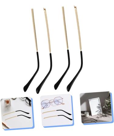 4 Pairs Healeved Glasses Replacement Legs & Repair Set | Thin Padding Screws & Clips for Men & Women - Golden Metal 14x3cm - Durable Eyewear Accessories - Buy Online on GoSupps.com