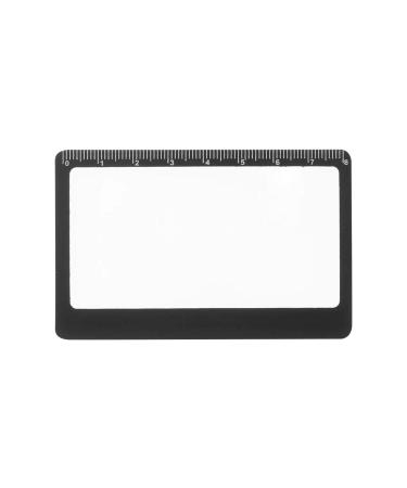 Credit Card Size Portable Pocket with Scale 3X HD Magnifying Glass Ultra-Thin Multifunctional Square for Reading Books Menus Naysku Black