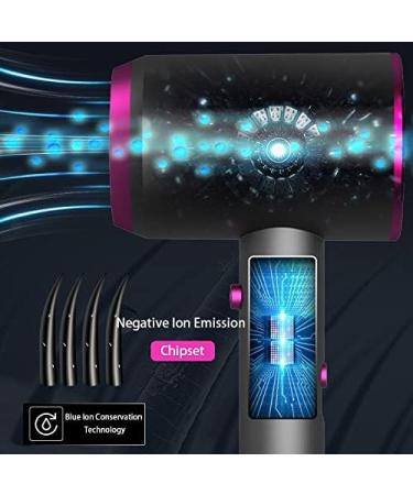 Professional Hair Dryer for Home Use Electric Mute Hot/Cold Air Hair Dryer Blue-Ray Negative Ion Air Collecting Hair Blow Dryer for Beauty Salons (Color : Black Plug Type : EU) - Buy Online on GoSupps.com