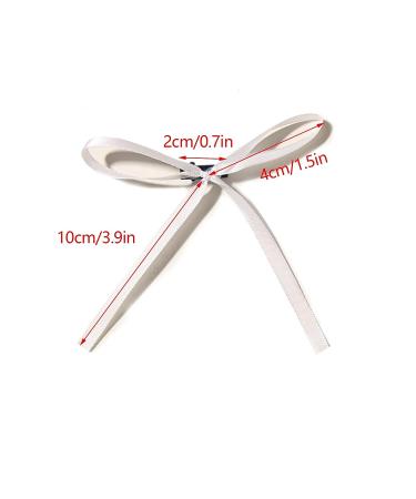XFYUZR Women Bow Hair Clip Set - 10Pcs White Pink Ribbon Ponytail Holder for Girls - Buy Online on GoSupps.com