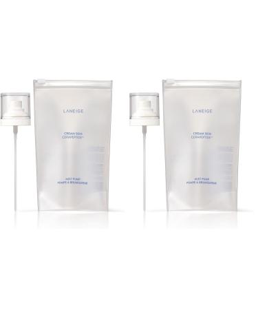 LANEIGE Cream Skin Toner & Moisturizer Pump: Lightweight Refillable Korean Milky Toner with Ceramide & Peptide for Hydration Firming & Barrier Support (Pack of 2)
