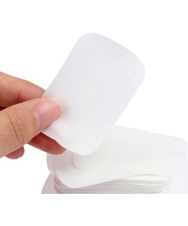 Pack of 100 White Soap Paper Sheets Portable Disposables Travel Bath Slices Sheet Paper Soap Flakes for Travel Outdoor Outdoor Soap Sheets Personal Care