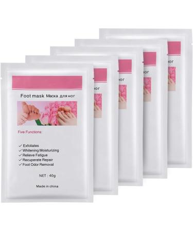 Pack of 5 Moisturizing Socks - Peeling & Callus Remover Foot Care Mask for Silky Soft Feet - Buy Online on GoSupps.com