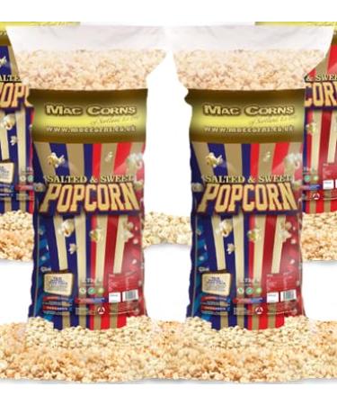 Mac-Corns 2 Bulk Packs 2.7kg Salted & Sweet Popcorn Mix Re-sealable Bulk Pack Traditionally Popped